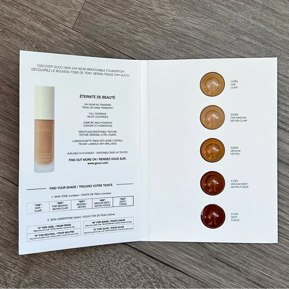 NWT Luxury Foundation Concealer Sample Bundle Gucci YSL Charlotte Tilbury RMS - Picture 6 of 16